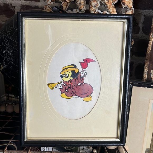 Disney Other - RARE VINTAGE DISNEY CLASSIC MICKEY MOUSE ART PICTURE